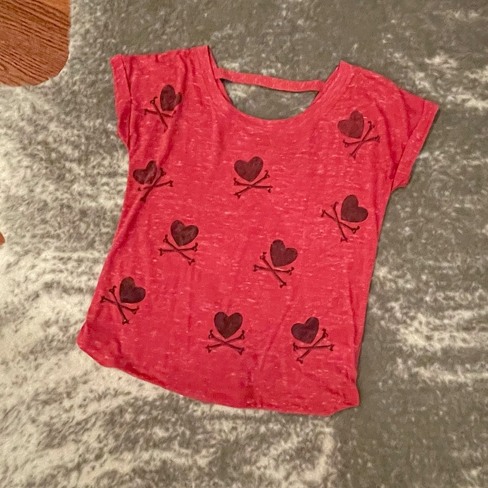 Hearts & Cross Bone Graphic Top